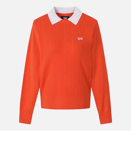 WMNS SP CABLE PATTERN ROUND NECK SW