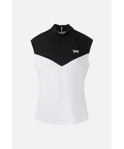 WMNS SM COLOR BLOCKED MOCK NECK SL