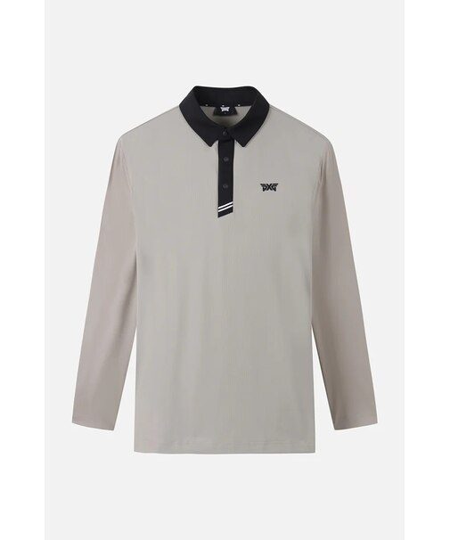 MNS SM COLOR BLOCKED COOL SLEEVE COLLAR LS