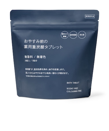 おやすみ前の薬用重炭酸タブレット　無香料／無着色