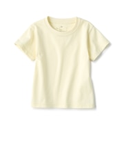 ベビー　あたまするっと　天竺編みクルーネック半袖Ｔシャツ　無地