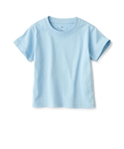 ベビー　あたまするっと　天竺編みクルーネック半袖Ｔシャツ　無地