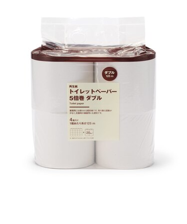 再生紙トイレットペーパー５倍巻　ダブル