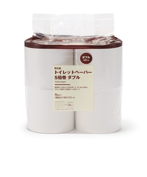 再生紙トイレットペーパー５倍巻　ダブル
