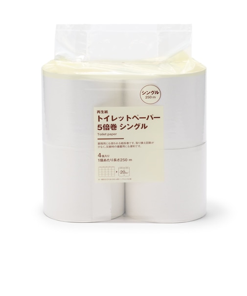 再生紙トイレットペーパー5倍巻 シングル