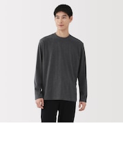 紳士 起毛クルーネック長袖Tシャツ