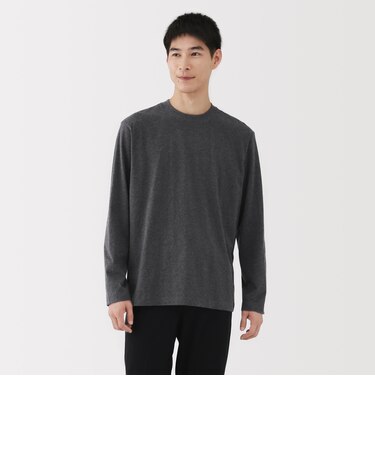 紳士 起毛クルーネック長袖Tシャツ