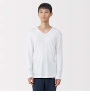 紳士 あったか綿 Vネック長袖Tシャツ