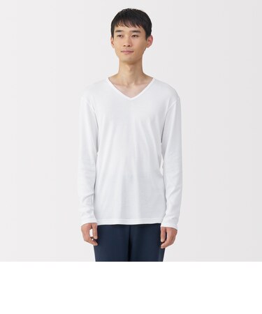 紳士　あったか綿　Ｖネック長袖Ｔシャツ
