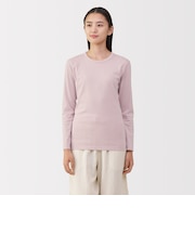 婦人　あったか綿　厚手　クルーネック長袖Ｔシャツ