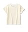 ベビー　あたまするっと　天竺編みクルーネック半袖Ｔシャツ　ボーダー
