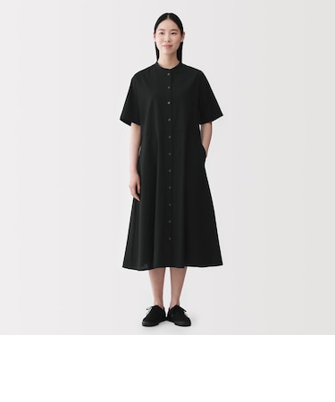 婦人　涼感　半袖シャツワンピース