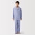 紳士　脇に縫い目のない　二重ガーゼ長袖パジャマ