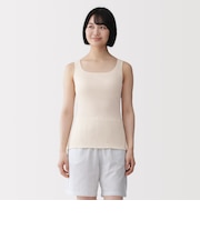 婦人 なめらかリブブラタンクトップ