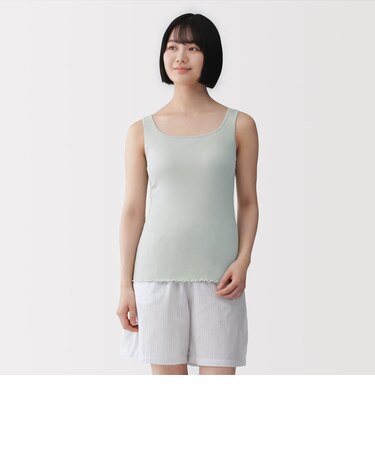 婦人　なめらかリブブラタンクトップ