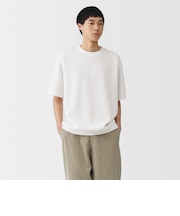 紳士　ＵＶカット乾きやすいワッフルクルーネック半袖Ｔシャツ