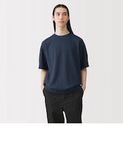 紳士 UVカット乾きやすいワッフルクルーネック半袖Tシャツ