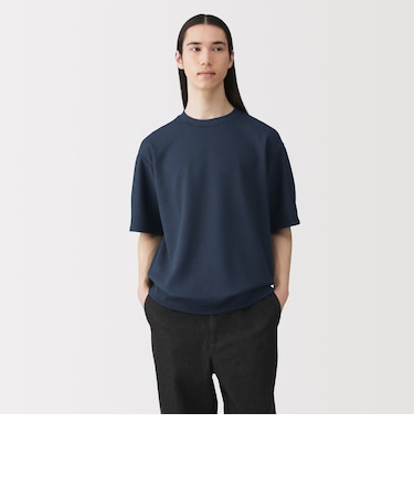 紳士　ＵＶカット乾きやすいワッフルクルーネック半袖Ｔシャツ