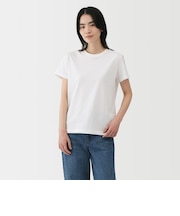 婦人 天竺編みクルーネック半袖Tシャツ