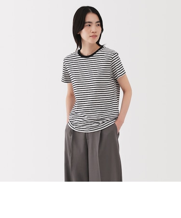 婦人　天竺編みクルーネック半袖Ｔシャツ
