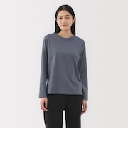 婦人　天竺編みクルーネック長袖Ｔシャツ