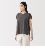 婦人 引き揃え天竺編みフレンチスリーブTシャツ