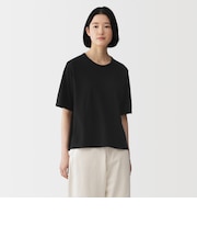 婦人 強撚天竺編みクルーネック半袖Tシャツ