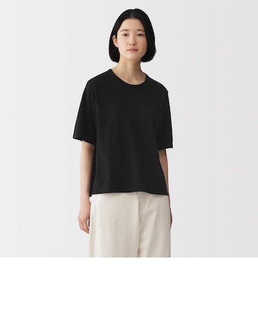 婦人　強撚天竺編みクルーネック半袖Ｔシャツ