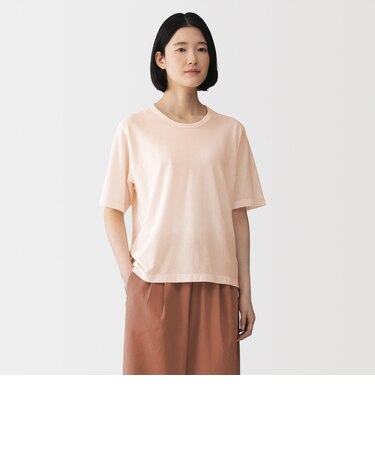 婦人　強撚天竺編みクルーネック半袖Ｔシャツ