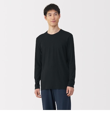 紳士 あったか綿 クルーネック長袖Tシャツ