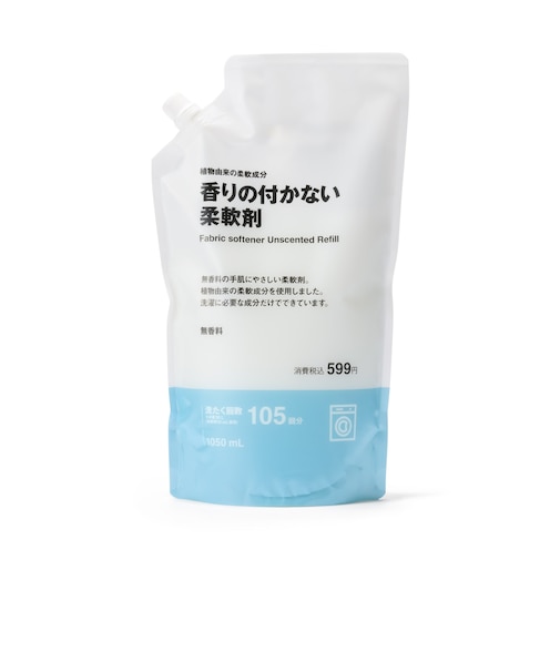植物由来の柔軟成分 香りの付かない柔軟剤 詰替え用