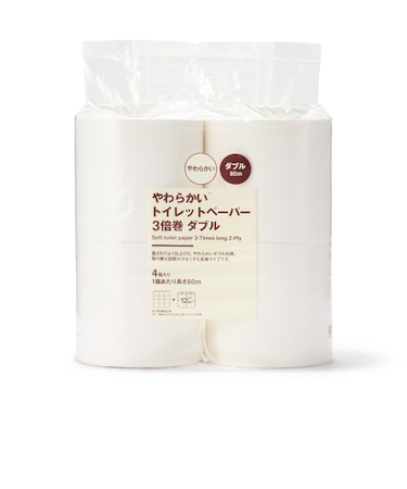 やわらかいトイレットペーパー　３倍巻　ダブル