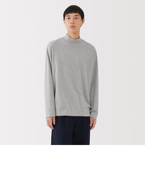 紳士 起毛ハイネック長袖Tシャツ