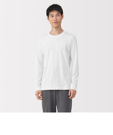 紳士　あったか綿　厚手　クルーネック長袖Ｔシャツ