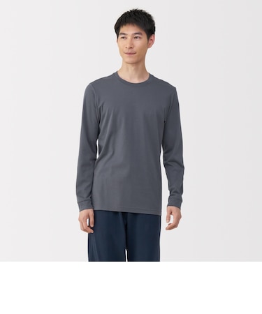 紳士　あったか綿　厚手　クルーネック長袖Ｔシャツ