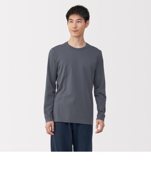 紳士　あったか綿　厚手　クルーネック長袖Ｔシャツ