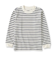 キッズ　両面起毛クルーネック長袖Ｔシャツ