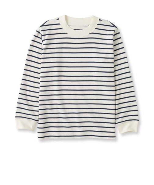 キッズ　両面起毛クルーネック長袖Ｔシャツ