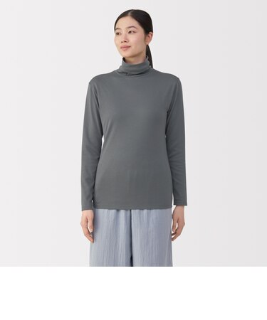婦人　あったか綿　厚手　タートルネック長袖Ｔシャツ