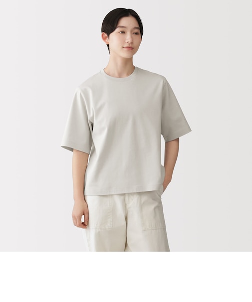 婦人　涼感ＵＶカットクルーネックワイド半袖Ｔシャツ