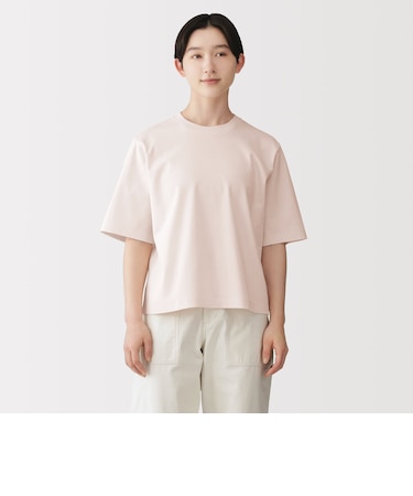婦人 涼感UVカットクルーネックワイド半袖Tシャツ