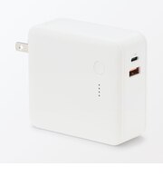 急速充電ができるモバイルバッテリー付充電器　５０００ｍＡｈ　ＵＳＢ－Ｃ／Ａ