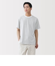 紳士　天竺編みクルーネック半袖Ｔシャツ（ボーダー）