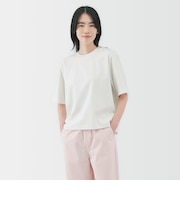婦人 涼感UVカットクルーネックワイド半袖Tシャツ