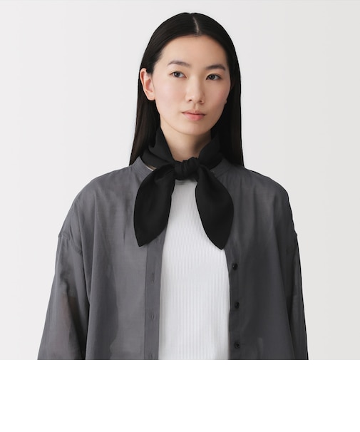 ＵＶカットリヨセルリネンポケット付きスカーフ