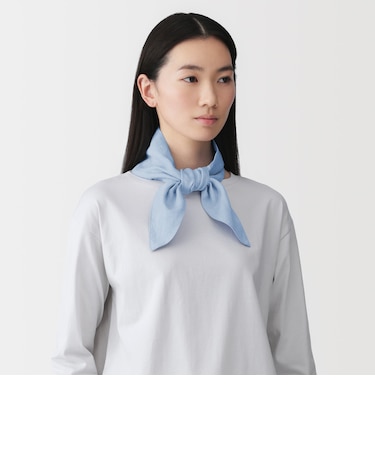 ＵＶカットリヨセルリネンポケット付きスカーフ