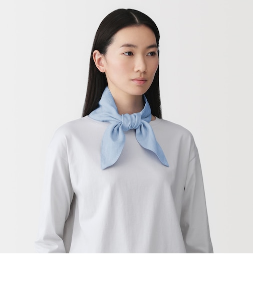 ＵＶカットリヨセルリネンポケット付きスカーフ
