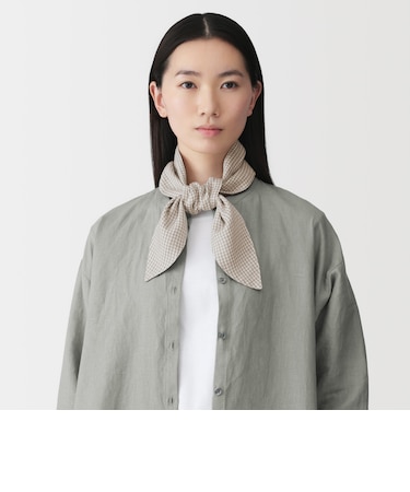 ＵＶカットリヨセルリネンポケット付きスカーフ