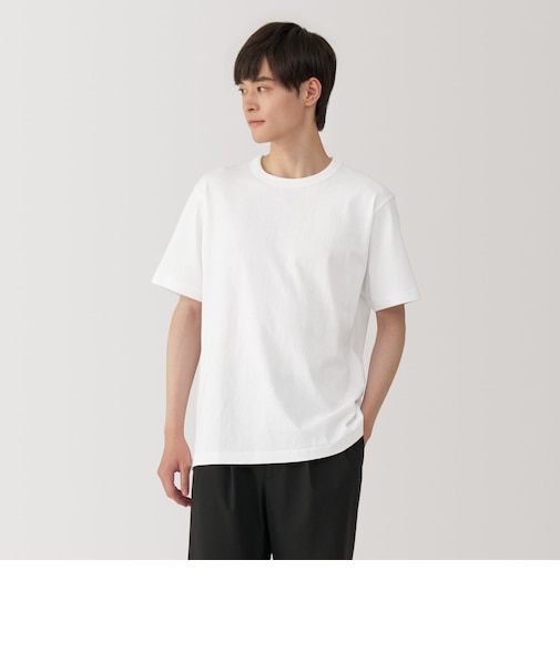 紳士　洗いざらし太番手クルーネック半袖Ｔシャツ