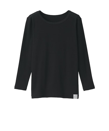 キッズ あったか綿 クルーネック長袖Tシャツ